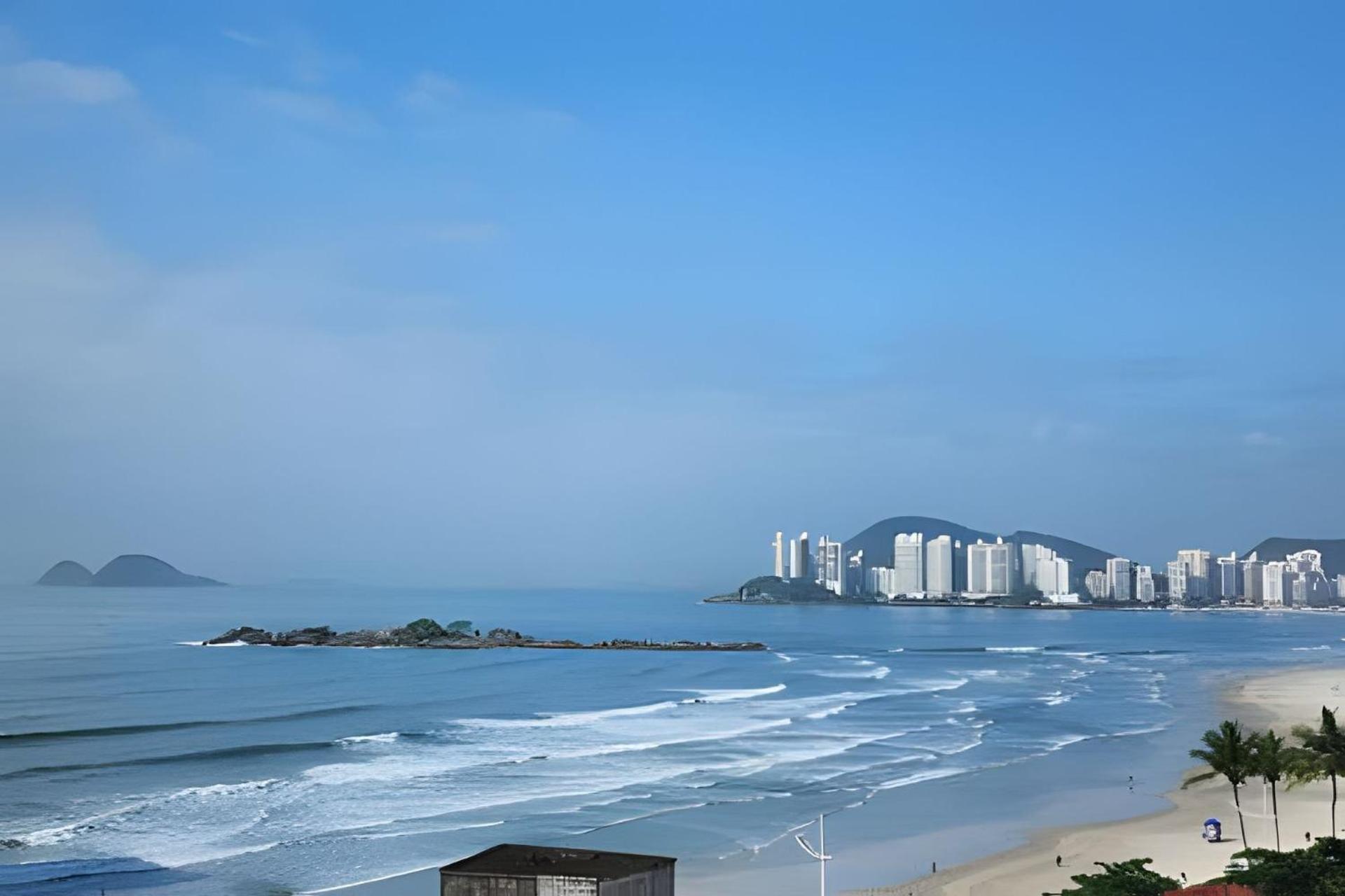 Vista-Mar - 3 Suites Com Ar Condicionado E Quarto Casal Com Ar Condicionado - 100M Da Praia Guaruja Ngoại thất bức ảnh